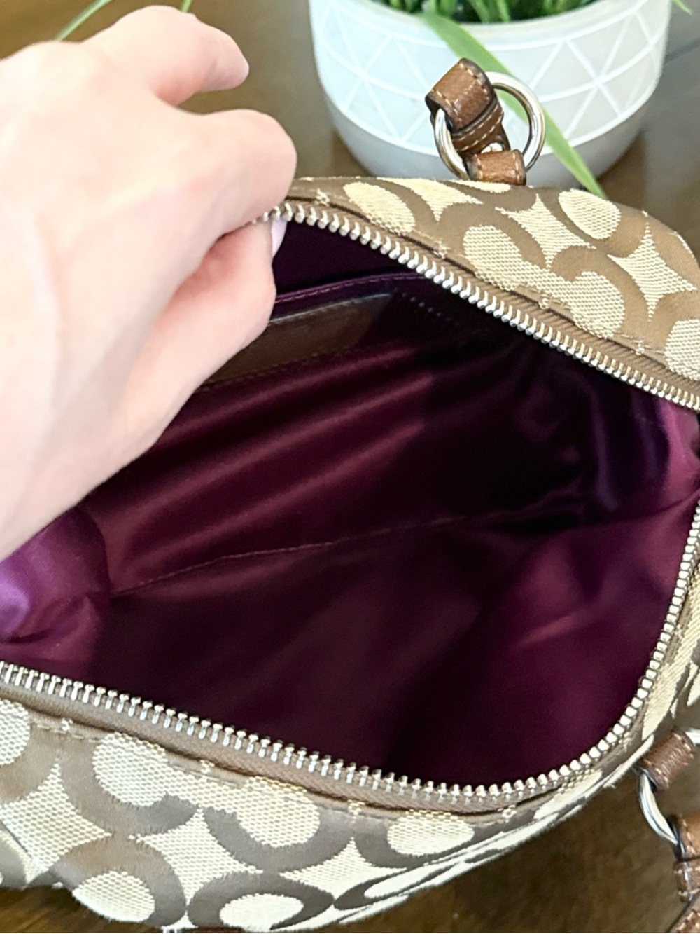 Coach Julia Op Art Small Satchel - Picture 6 of 7